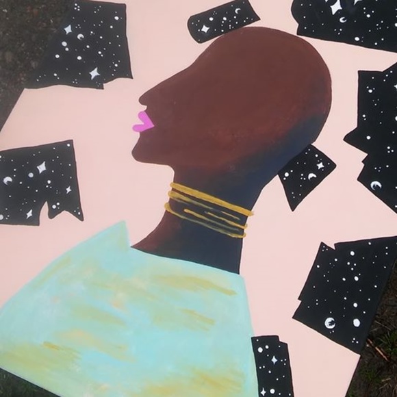 MOON AND Stars Wall Decor | African Goddess - Picture 1 of 5